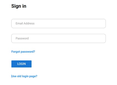 Login page